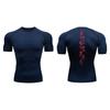 Blossom Print Short Sleeve Compression Tee Shirts Men Summer Athletic Quick Dry T-shirts Fitness Gym Workout Running Sporty Tops