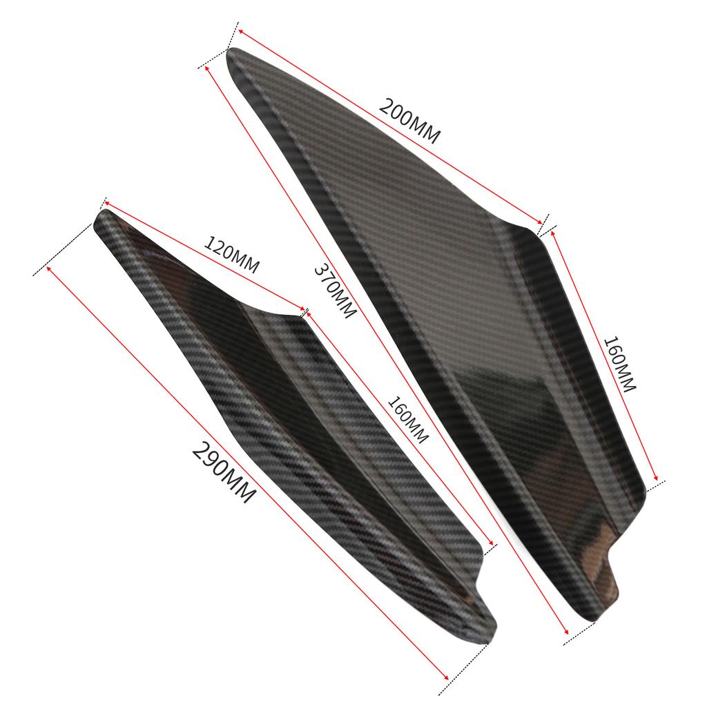 Universal Car Front Bumper Spoiler Lip Splitter Fin Splitters Body Spoiler Canards Refit Kit Decors