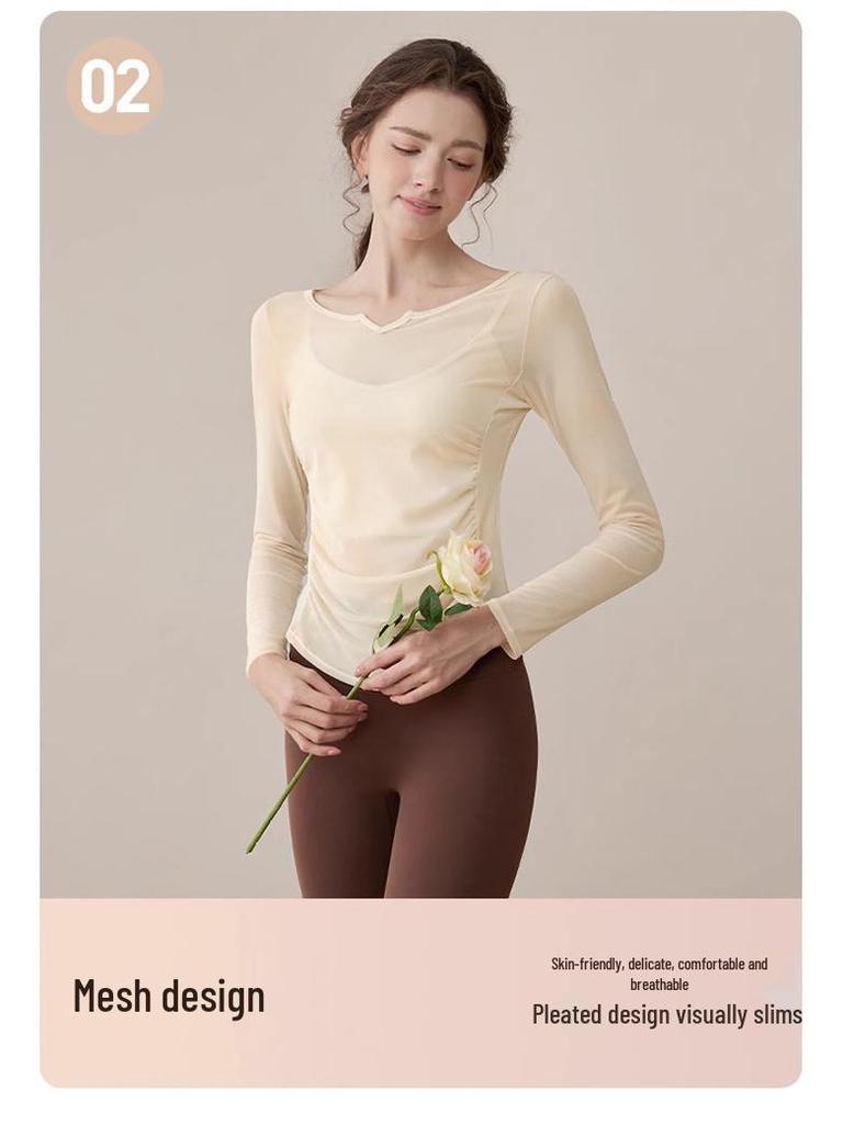 2025 Women's Yoga Cardigan & Breathable Mesh Sports Top Set