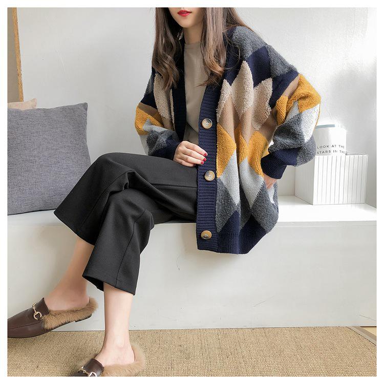 2020 Early Autumn Korean Style Loose Knit Cardigan for Women