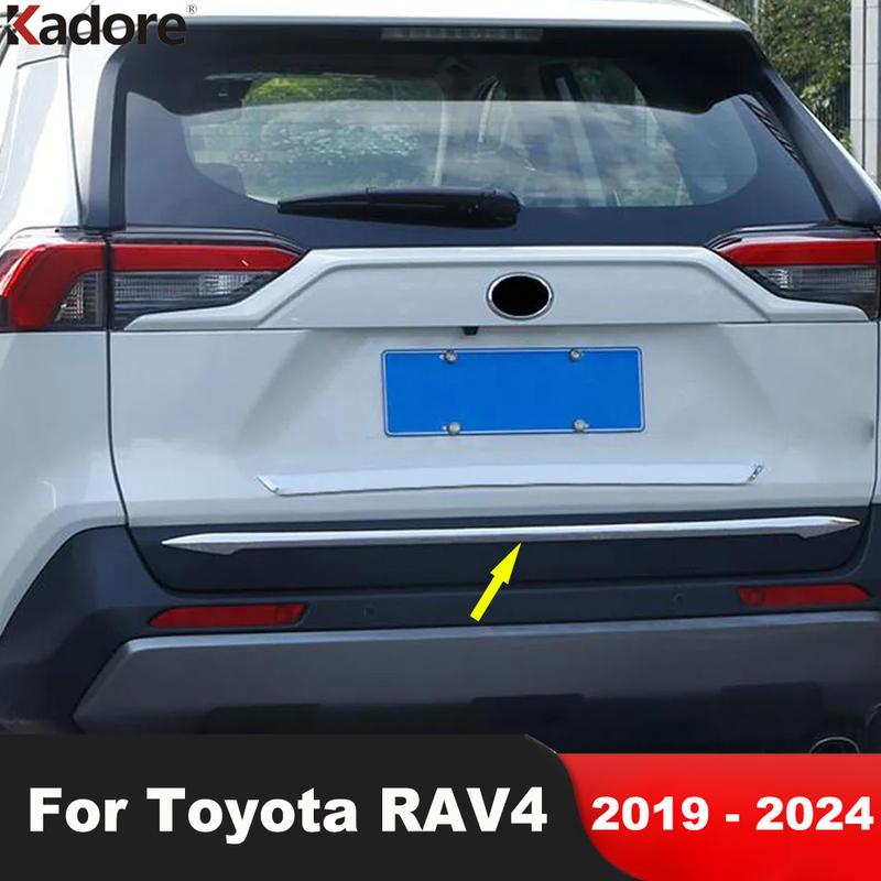Rear Trunk Lid Cover Trim For Toyota RAV4 RAV 4 2024 Carbon Fiber Car Tailgate Lip Strip Accessories