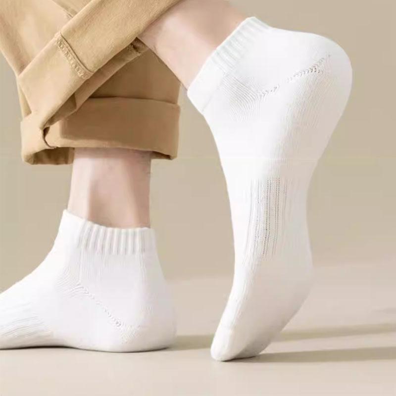 Women's Socks Soft Cotton Breathable Ankle Short Socks Spring Summer Solid Color White Black Anti-slip Boat Sock For Men