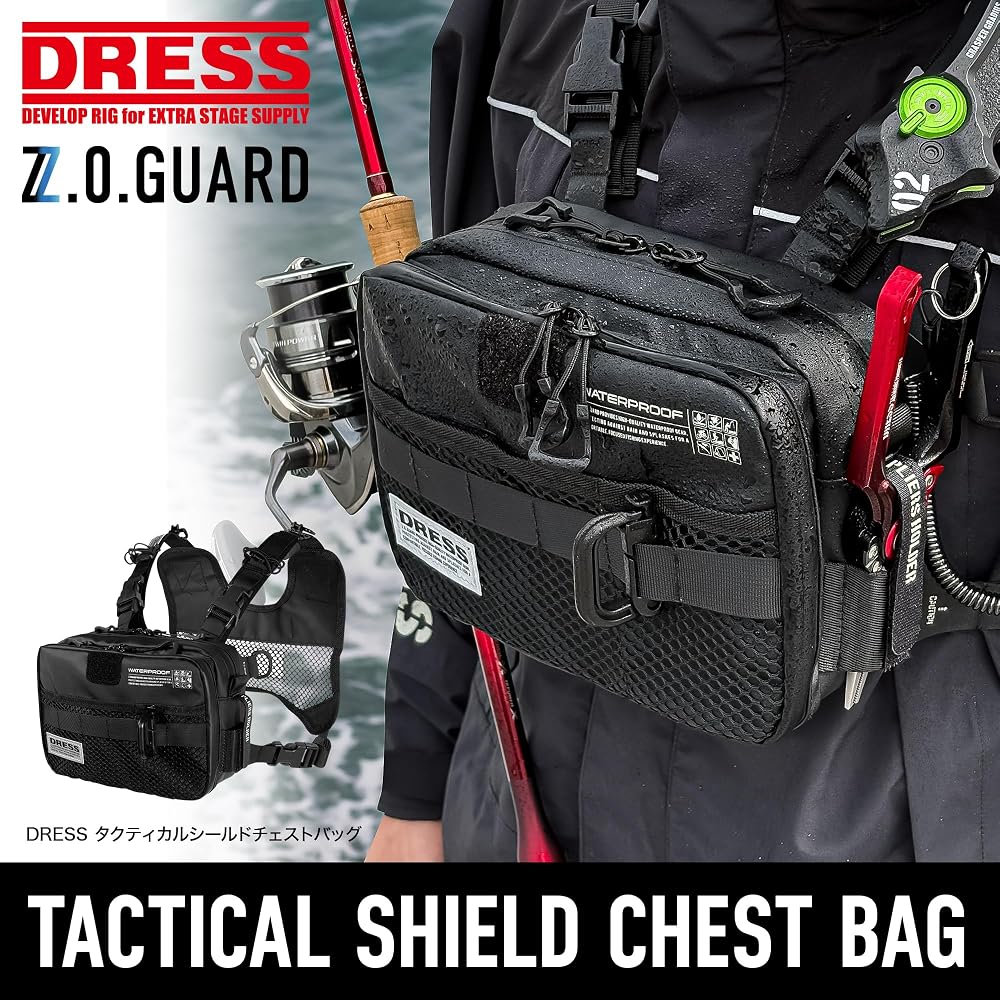 Tactical Shield Waterproof Chest Bag Fishing Rod Holder Storage Case for Fishing Gear