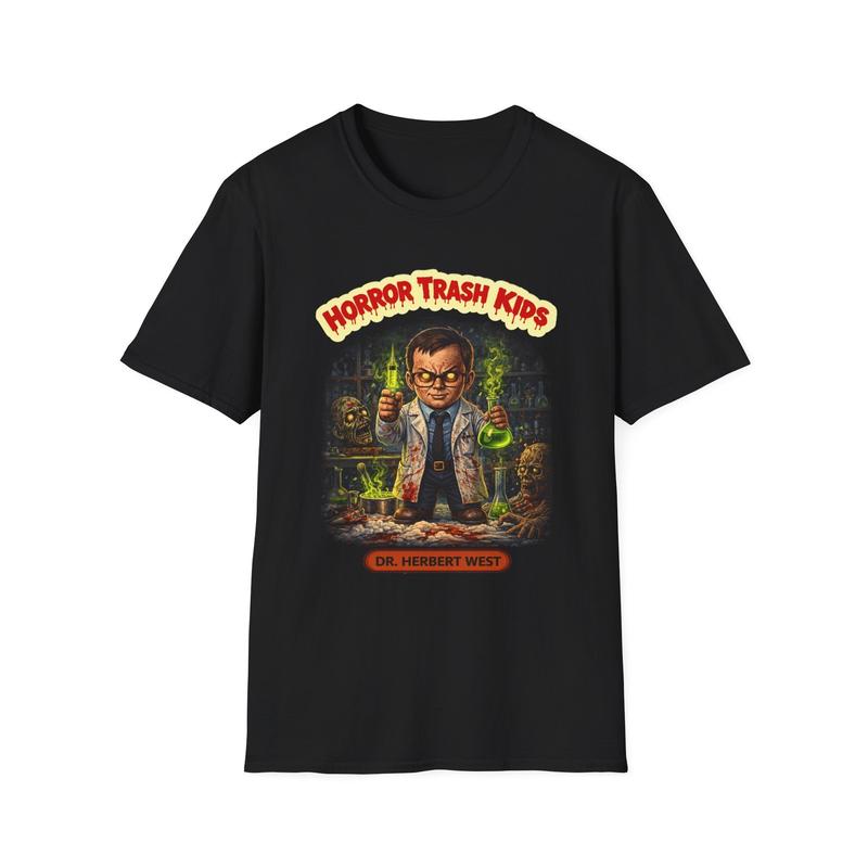 Horror Trash Dr. Herbert West Unisex T-Shirt| Mad Scientist Lab Art S