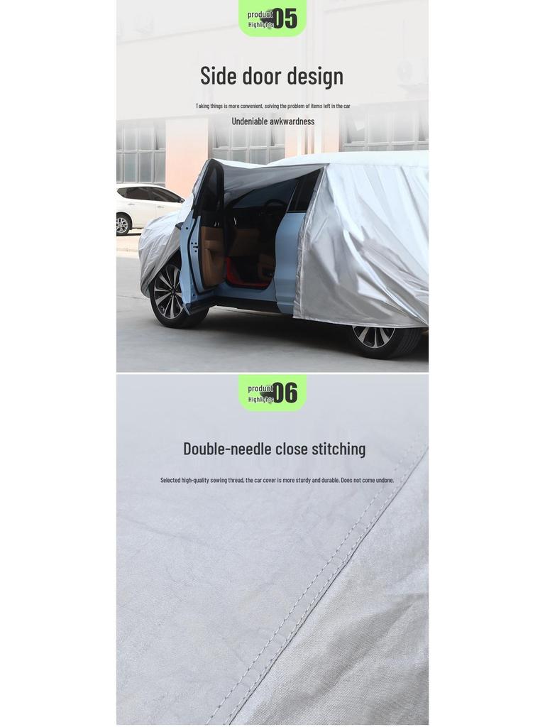 Universal All-Season DuPont Oxford Car Cover: Sun Protection, Waterproof, Heat Insulation