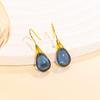 European and American Crystal Jewelry High-end Long Teardrop Earrings Fashionable Light Luxury Colorful Zircon Earrings