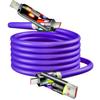 PD3.1 4-in-1 6A Fast Charging Cable with Dual-Light, Compatible with Apple, Type-C, Huawei, and Car Chargers.