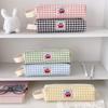 Desktop Storage Korean Style Pen Bag Plaid Pencil Pouch Cloth Stationery Bag  Student
