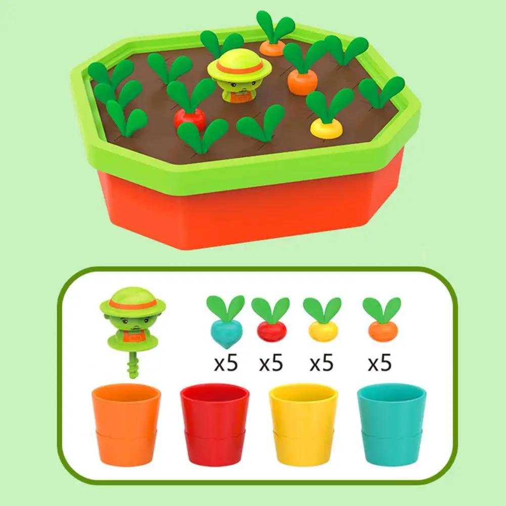 Children's Carrot Pulling Toy Game Early Education Teaching Tool Cognitive Matching Puzzle Action Training Development Toy