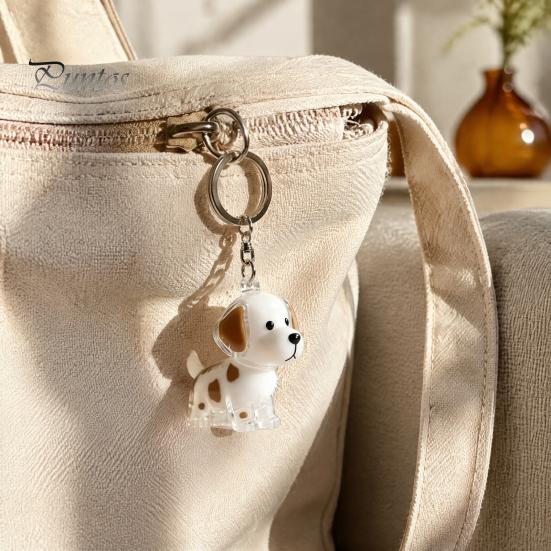 Memory Keepsake for Pet Fur Hair Keychain, Portable Transparent Memorial Pendant, Puppy Shaped Storage Pendant DIY Meaningful Lovers Decorative Charm