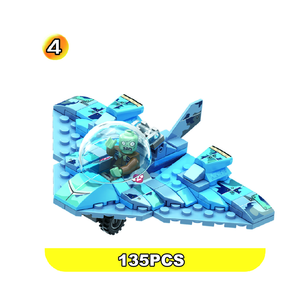 Non-Toxic Plants Vs Zombies 3 Building Blocks Toy Zombie Game Character Blocks Assembly Model Kids Toys Interactive Games Halloween Gifts