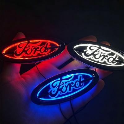 14.5X5.6cm LED Car Logo Emblem Light for Kuga Focus Mondeo Mustang Fusion Mk2 Mk3 Fiesta Mk6 Explorer Badge Accessories