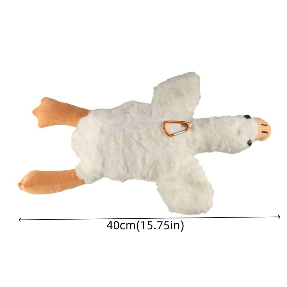 Plush Toys White Goose Pen Bag Pencil Pouch Stationery Storage Bag  Back To School