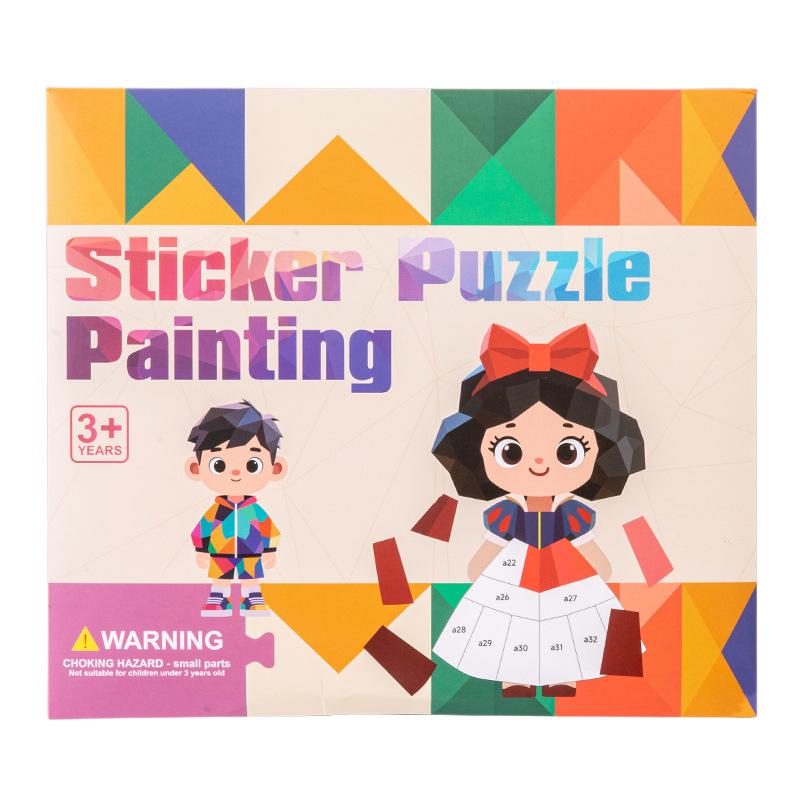 3D Sticker Puzzle & Painting Kit: Creative DIY Geometric Collage for Kids