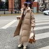 Down Cotton Coat Women's Long Winter New Style Over the Knee Student Loose Large Size Thick Cotton-padded Jacket Coat Trendy