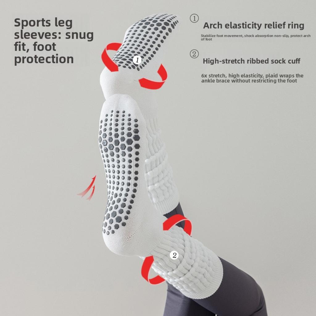 5-1 Perechi de Șosete Profesionale Anti-Alunecare pentru Yoga cu Ciorapi Extinși și Îngroșați Absorbți de Transpirație pentru Fitness, Pilates și Activități în Aer Liber