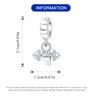 Original Copper Charms Luxury Strength Dumbbell Pendant Beads Fit Bracelet Diy Women Making Delicate Gift