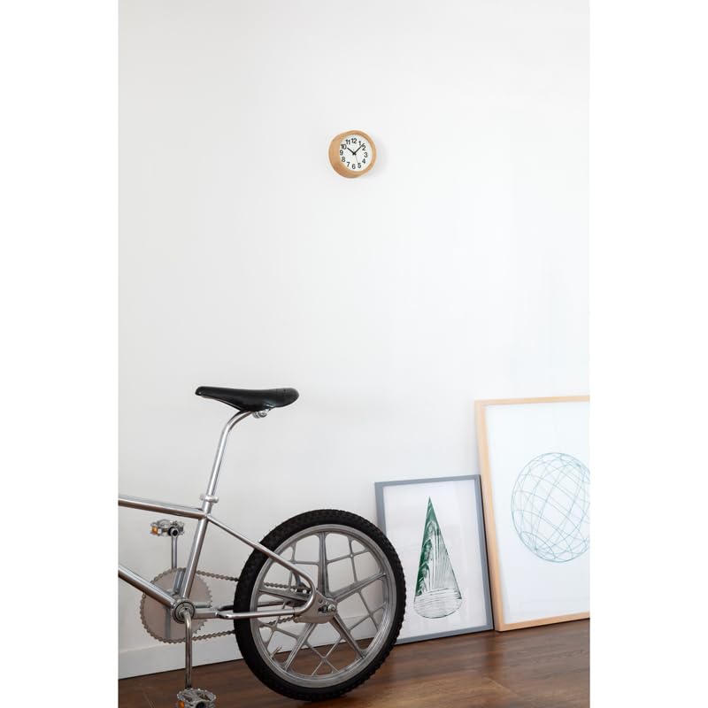 Lemnos Analog Wall Clock, Natural Oak, Natural Wood, ClockA Small OAK YK24-14