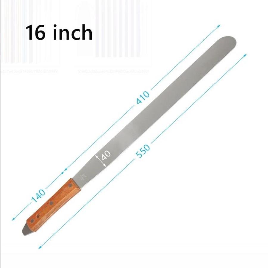 Silk Screen Printing Industrial Ink Spatula Stainless Steel Scraper Blade and Wooden Handle Screen Printing Ink Knife Tool Parts