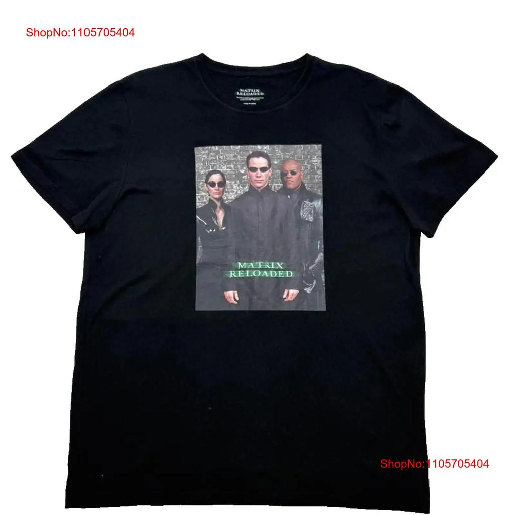 Matrix Reloaded Vintage Movie T Shirt Black Size Xxl Vintage Stylish Soft Stretched Casual
