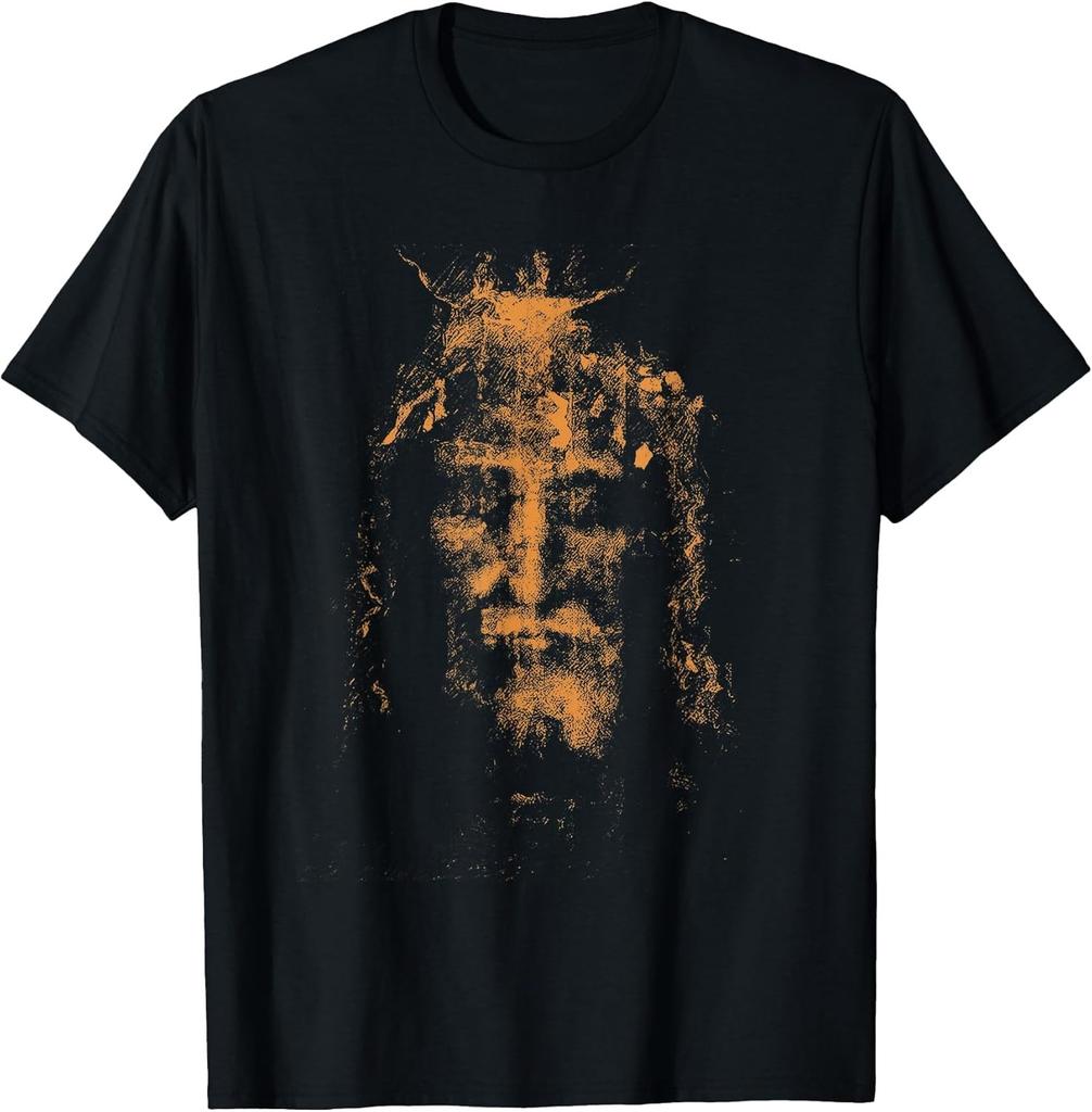 Shroud Of Turin: Holy Face Of Jesus Vintage Cotton Tee - MADE IN USA