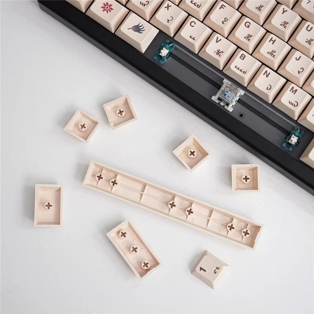135 Keycaps Ergonomic PBT Keycap Set Mysterious Voynich Manuscript Theme Perfectly For Enhancing Desktop Aesthetics