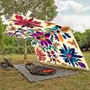 1Pc Bohemian Mandala Pattern Gradient Color Outdoor Sunshade - Thickened For Sun Protection, Easy To Install And Store, Suitable For 6 People, Ideal