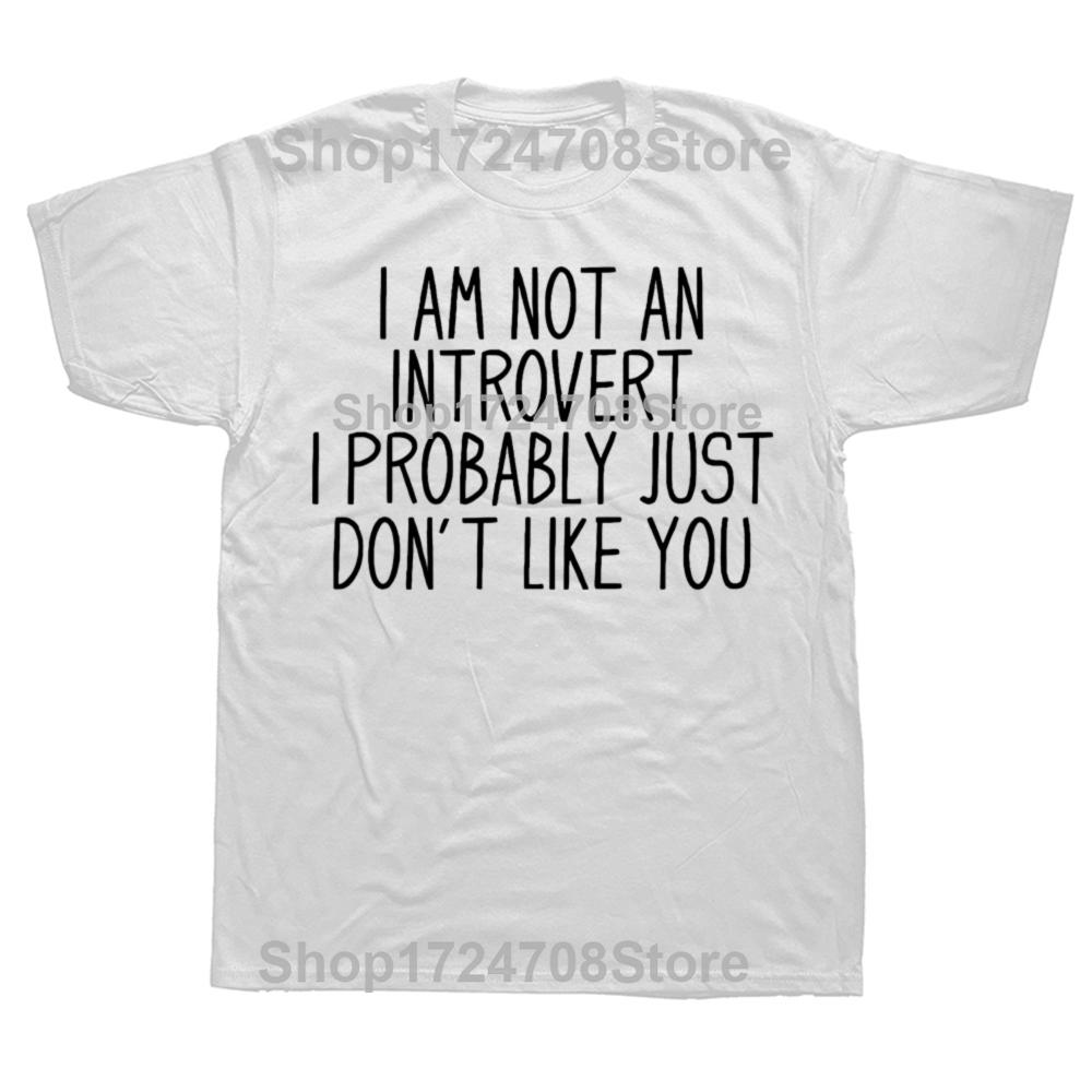 Funny Antisocial Introvert Graphic Tshirts Men Womens Fashion Casual Tshirt 100 Cotton Loose Oversized T Shirt