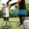 High Pressure Propane Adjustable Regulator with Hose for Cylinder Conversion Pressure Gas BBQ Grill Tanks Cooker Heaters
