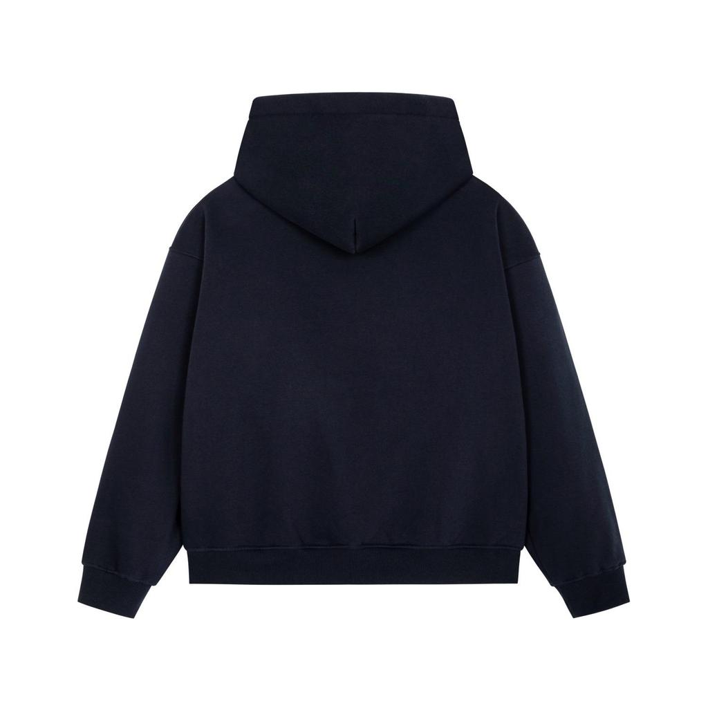 Modny męski ciężki hoodie - Jesień/Zima Casual Luźny krój z pluszowym wnętrzem