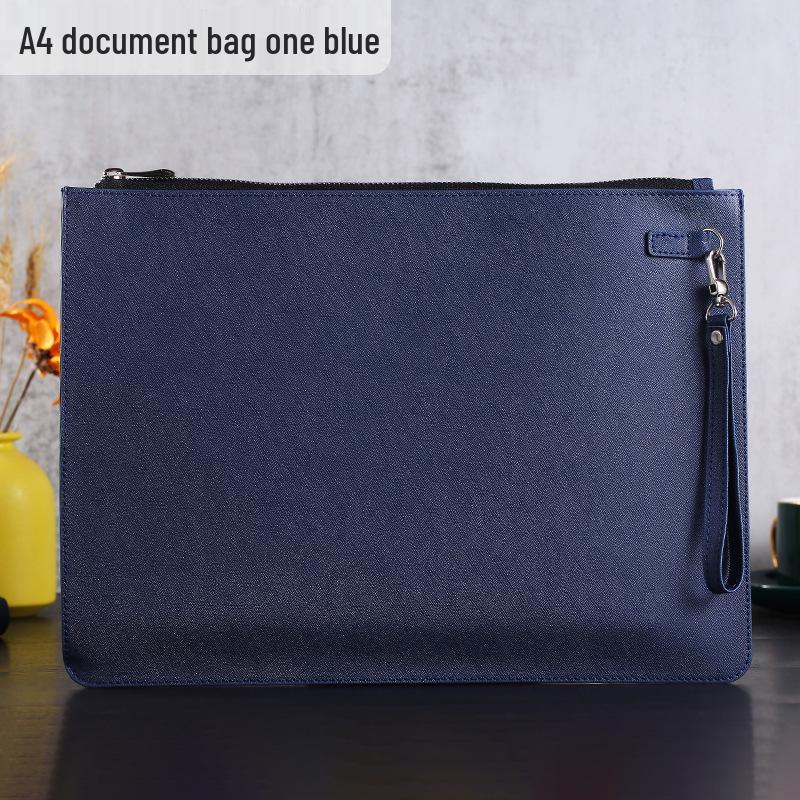 Large Capacity A4 Leather File Bag - Multifunctional Business Office Folder