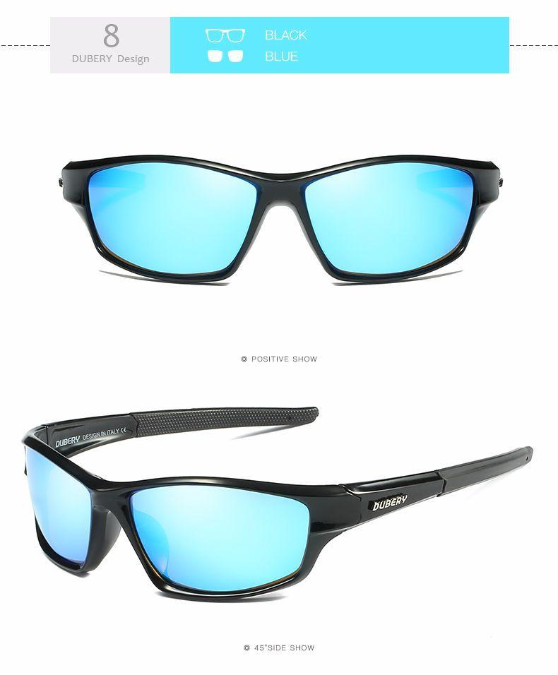 

DUBERY New Polarized Night Vision Sunglasses Sports Driving Cycling Glasses UV Protection Men Women Fashion