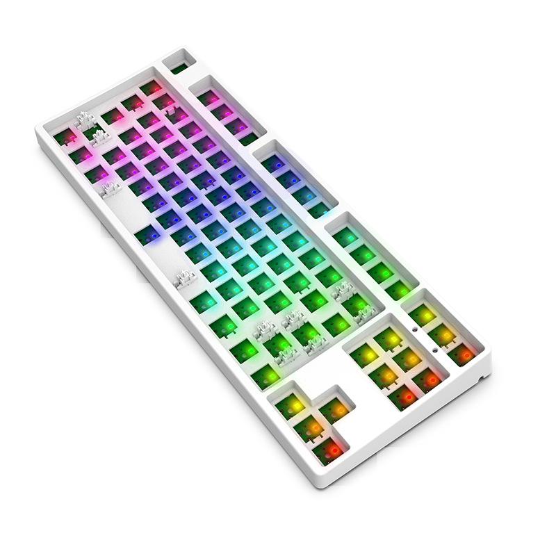 87-Key Wireless Bluetooth Tri-Mode Mechanical Keyboard Kit with RGB, Customizable Hot-Swappable Switches.