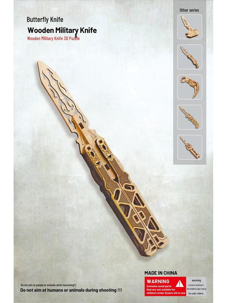 3D Laser-Cut Wooden Butterfly Puzzle Kit for Kids