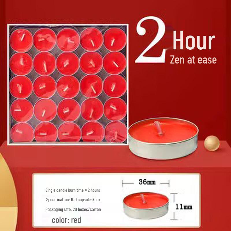 LIEI 8-Hour Smokeless Buddha Butter Lamps (100-Pack)