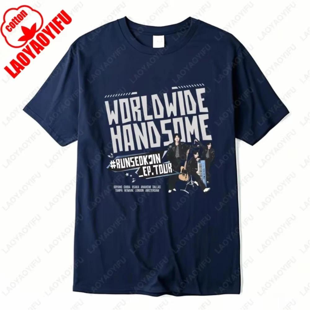 

Концертная футболка Jin 2025 RunSeokJin Эпизод Тур Мировой Красавчик Толстовка Тур Футболки BTS Наряд для Арми Мужчины Женщины KPOP Подарок для фанатов Топы S