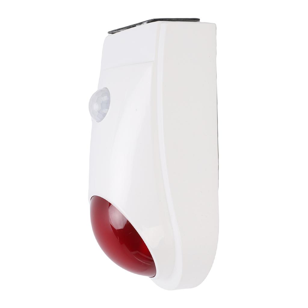 Solar Infrared Sound Light Alarm Custom Voice Input 110dB Waterproofing Wireless Motion Sensor Siren for Home Security