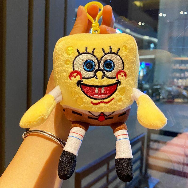 12-14cm Cute Cartoon Spongebob Patrick Star Plush Doll Keychain Pendant Toy Children Birthday Gift