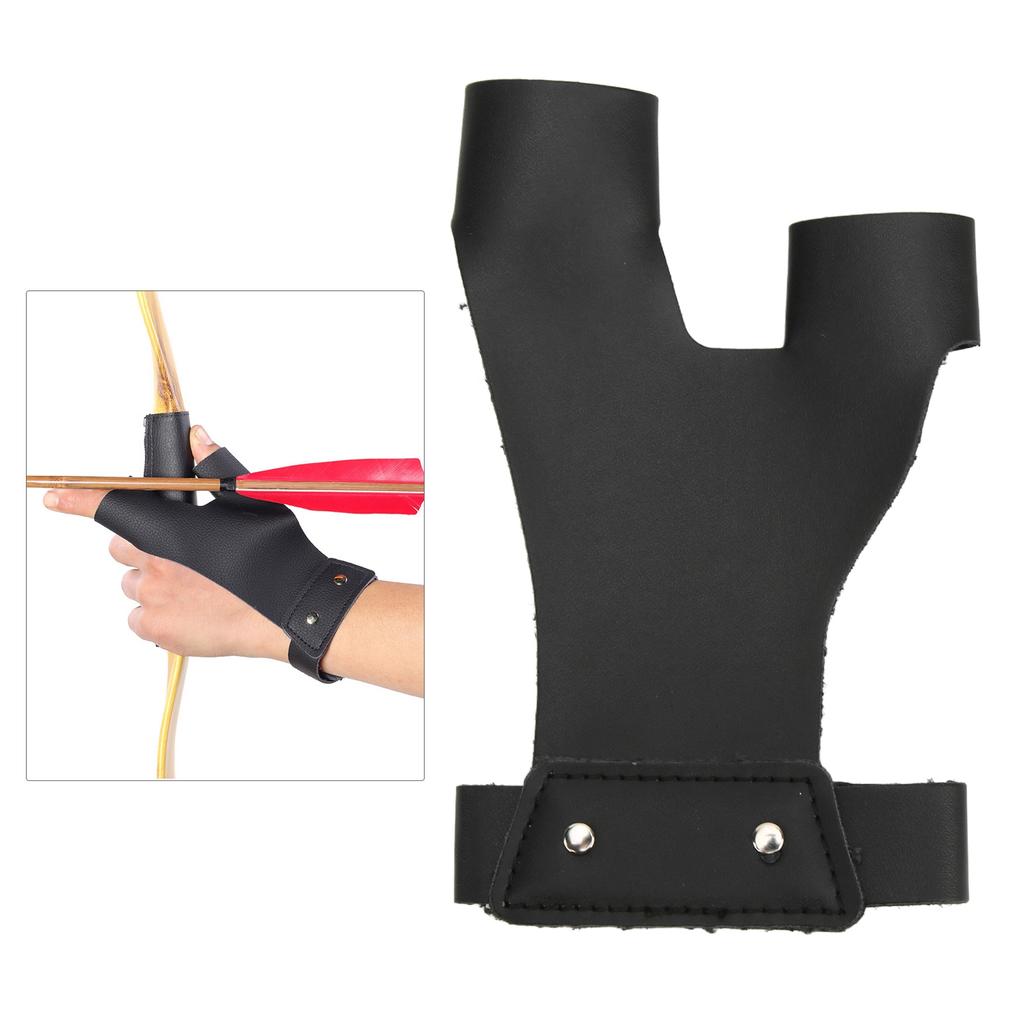 Bogenschießen Schutzhandschuh Leder Handschutz Bogen Schießhandschuh Traditioneller Typ für Linke Hand Outdoor