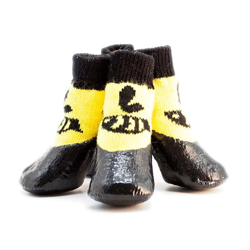 Small Dog Shoes Socks Solid Design 4pcs/Set Waterproof Dog Shoes Casual Autumn/Winter Mesh Dog Shoes for Dogs Small Medium