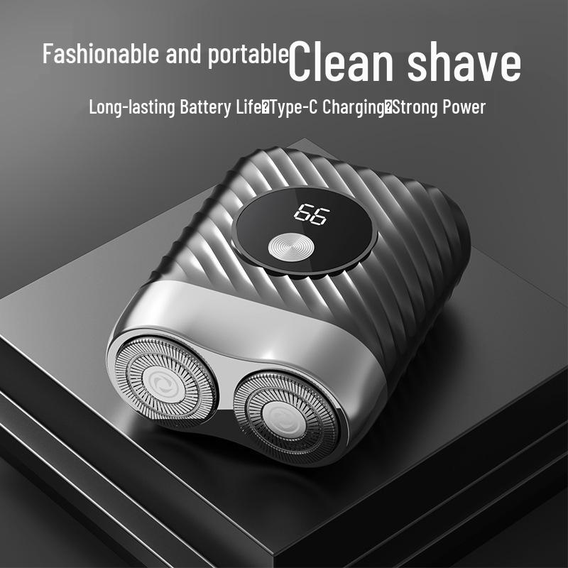 Mini Rechargeable Double-Head Waterproof Electric Shaver for Men - Portable Hair Remover for Travel