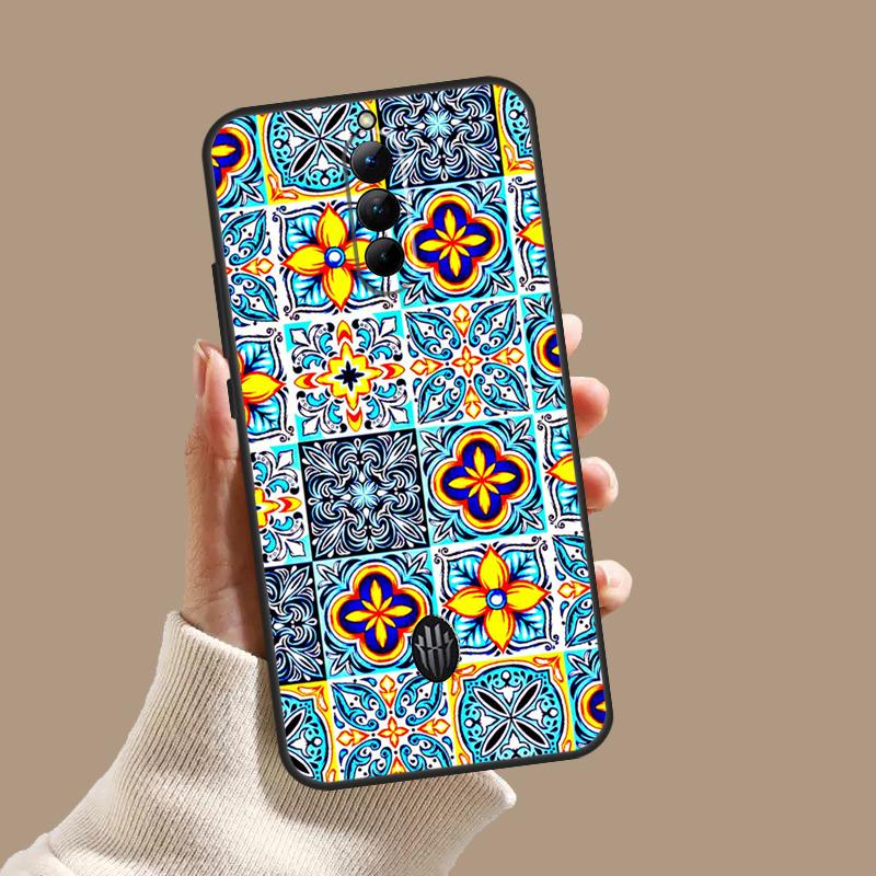 Moroccan Mosai Tile Pattern Case For ZTE Nubia Red Magic 11 9S 8S 8 9 10 10S Pro Plus 6 7 6S 7S Pro 5G 6R 10 Air Cover