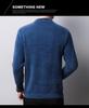 Men's Embroidered Golden Mink Imitation Cashmere Sweater - Mid-Neck Warm Casual Pullover