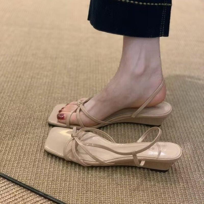 

Мода Новый Стиль Мода Женские Элегантные Французский Стиль Черные Босоножки на Высоком Каблуке с Тонкими Ремешками Женская Обувь Римская Обувь Zapatos Mujer 40 телесный