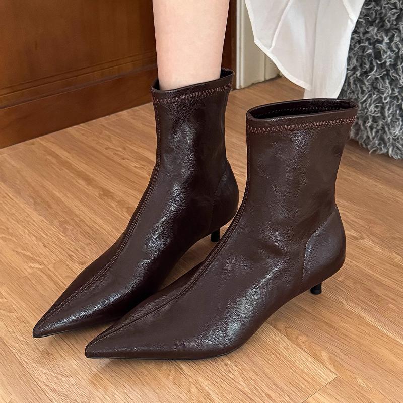 Fashion Ankle Women Boots Designer Dress Heeled Shoes Fashion Pointed Toe Elegant Woman Boots 2025 Winter Pumps Luxury Sexy Mujer Botas