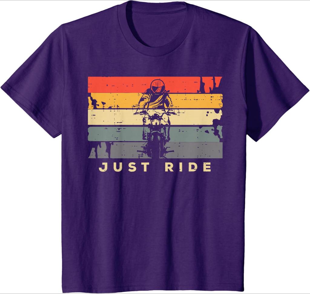 Just Ride Motorcycle Biker Retro Motorbike Design100 Cotton Summer Oneck Short Sleeve Casual Printed Mens Tshirt