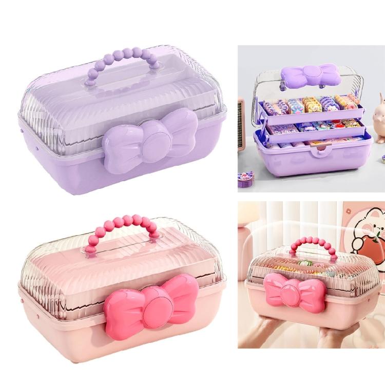 Hair Accessories Storage Box Multi Compartment Hair Accessories Container Case