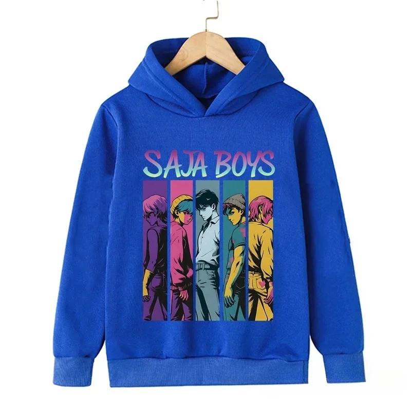 Kids Boys Girls Anime Clothes Kpop Demon Hunters Casual Fashion Warm Autumn Winter Saja Boys Hooded Children Hoodies Sweatshirt