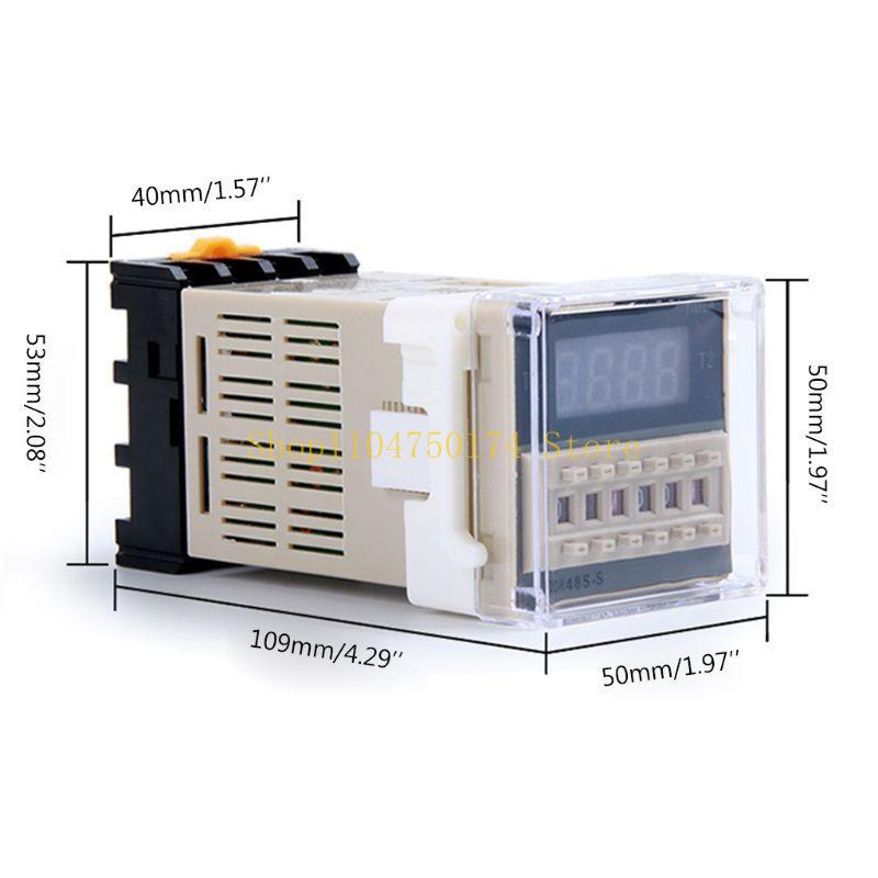 DC12V/24V/AC220V/380V Repeat Cycle DPDT for Time with Base DH48S-S Programmable Digital Display for Time 8 T Top Sale