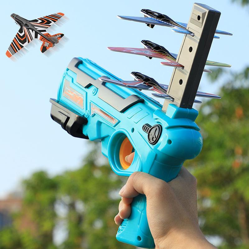 Douyin Popular Kids' Foam Airplane Launcher Toy for Outdoor Fun